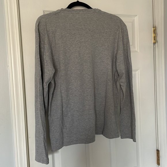 L.L.Bean Gray Long Sleeve Henley - Picture 3 of 3